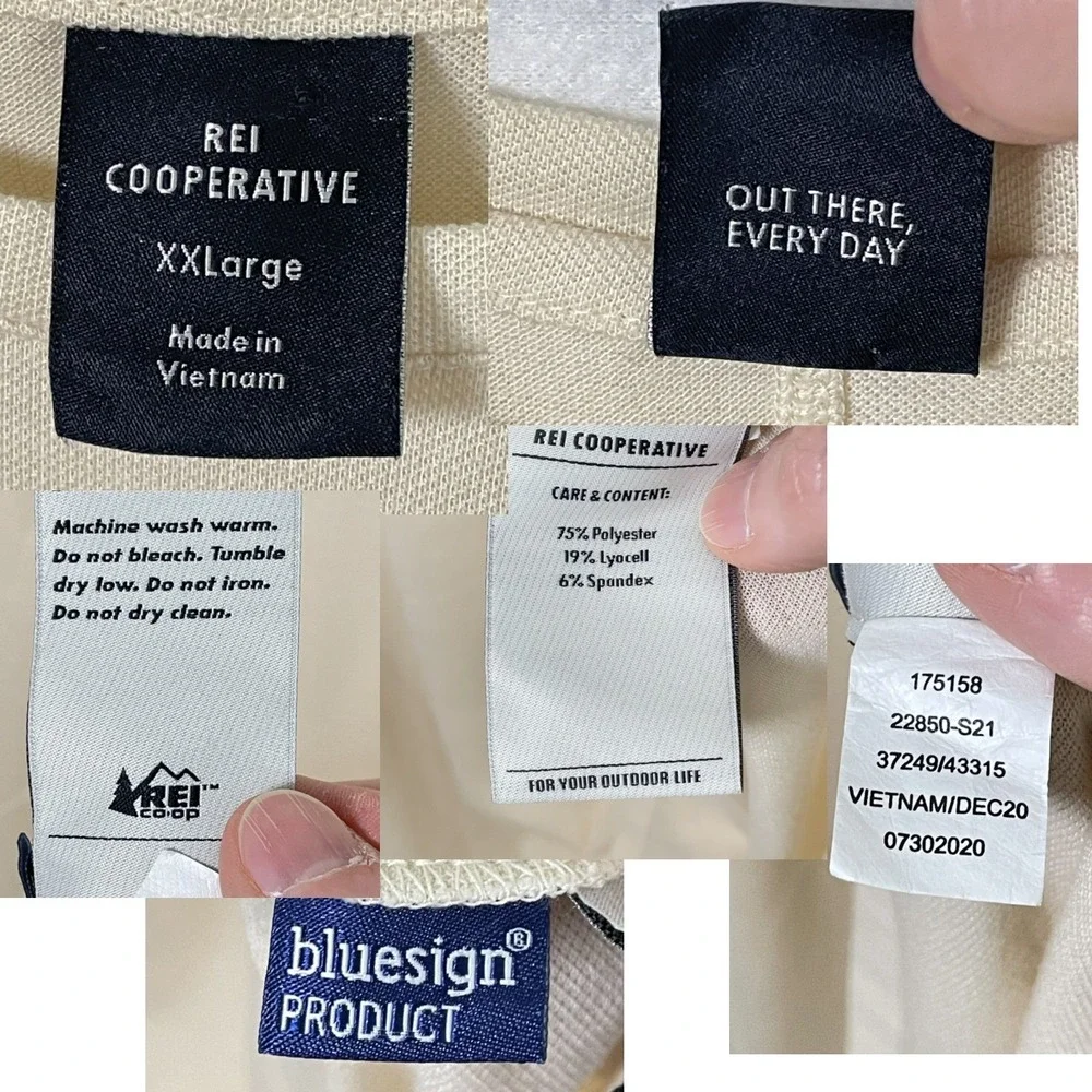 REI Cooperative XXLarge Cream Long‎ Sleeve Top Relaxed Outdoor Casual - Picture 9 of 10